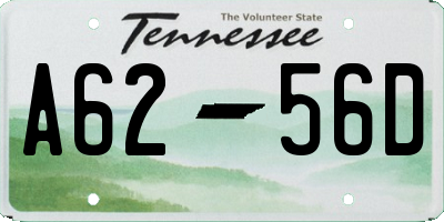 TN license plate A6256D