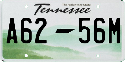 TN license plate A6256M