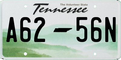 TN license plate A6256N