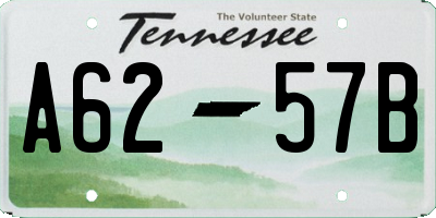 TN license plate A6257B