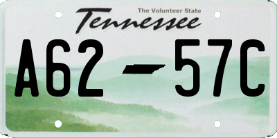 TN license plate A6257C