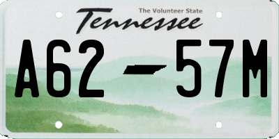 TN license plate A6257M