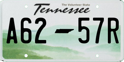 TN license plate A6257R