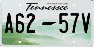 TN license plate A6257V