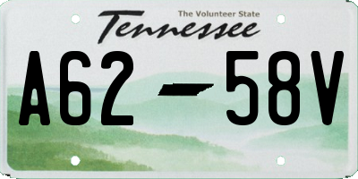 TN license plate A6258V