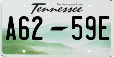 TN license plate A6259E