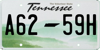 TN license plate A6259H