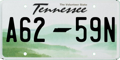 TN license plate A6259N