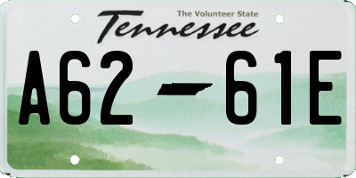 TN license plate A6261E