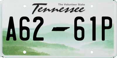 TN license plate A6261P