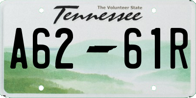 TN license plate A6261R