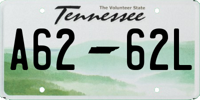 TN license plate A6262L