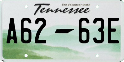 TN license plate A6263E