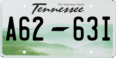 TN license plate A6263I