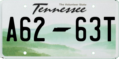 TN license plate A6263T