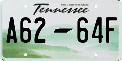 TN license plate A6264F