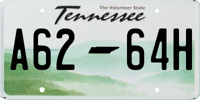 TN license plate A6264H