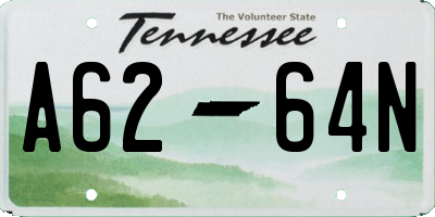 TN license plate A6264N