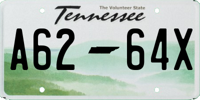 TN license plate A6264X