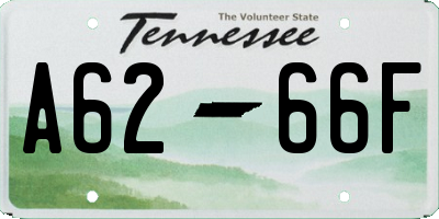TN license plate A6266F