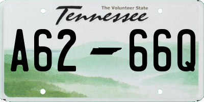 TN license plate A6266Q