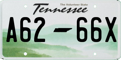 TN license plate A6266X