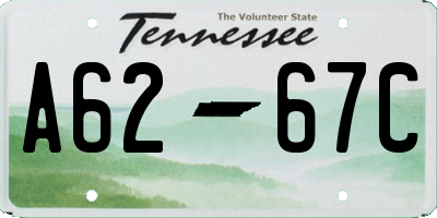 TN license plate A6267C
