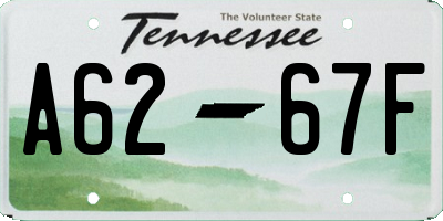 TN license plate A6267F
