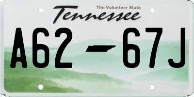 TN license plate A6267J