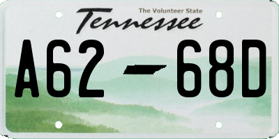 TN license plate A6268D