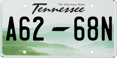 TN license plate A6268N