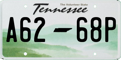 TN license plate A6268P