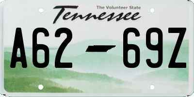 TN license plate A6269Z