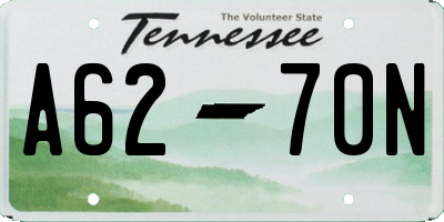 TN license plate A6270N