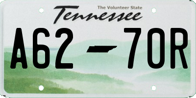 TN license plate A6270R