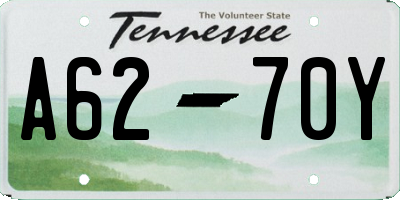 TN license plate A6270Y