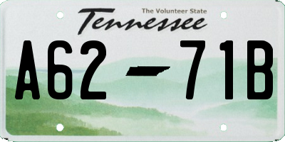 TN license plate A6271B