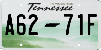 TN license plate A6271F