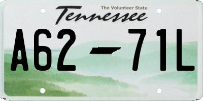 TN license plate A6271L
