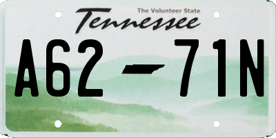 TN license plate A6271N