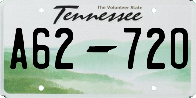 TN license plate A6272O