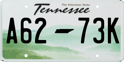 TN license plate A6273K