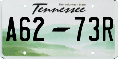 TN license plate A6273R