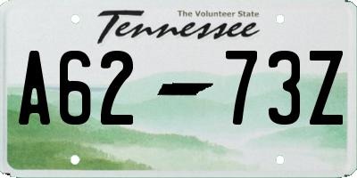 TN license plate A6273Z
