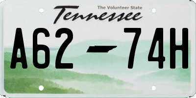 TN license plate A6274H