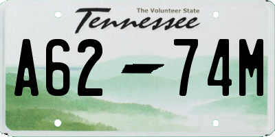 TN license plate A6274M