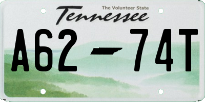 TN license plate A6274T