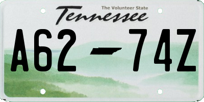 TN license plate A6274Z