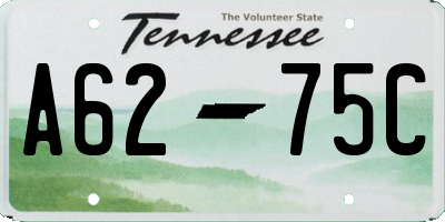 TN license plate A6275C