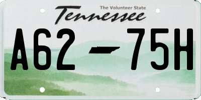 TN license plate A6275H